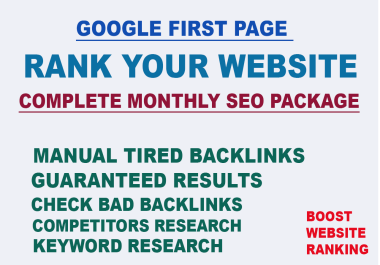 Rank Your Website On Google 30 Days Drip-feed Manual SEO Backlinks