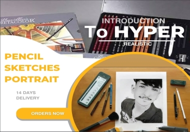 Draw realistic pencil sketch or portrait drawing by hand