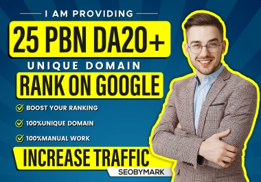 Build 25 Powerful & Permanent DA20+ PBN SEO Homepage Backlinks