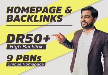 Powerful 9 PBN DR50+ Unique Homepage Backlinks