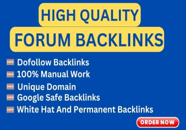 I Will Do Manual 50 Dofollow Forum Posting Backlinks