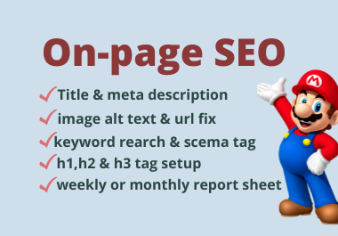 I will do complete on-page SEO with rank math or Yoast SEO