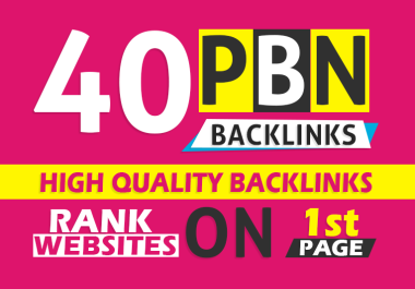 40 PBNs DA50+ to 60+ Plus Dofollow Homepage PBN Links High-Quality PREMIUM Links Lowest Spam Rat