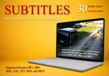 I will Make Subtitles For Video or AudioFile