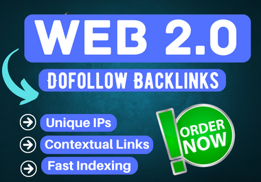 I will do manually 50 web 2.0 high authority blog SEO backlinks