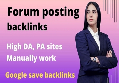 I will make 50 unique High quality dofollow forum posting SEO backlinks