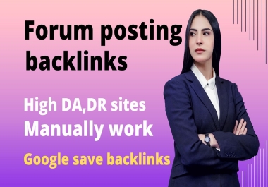 I will make 40 unique High quality dofollow forum posting SEO backlinks