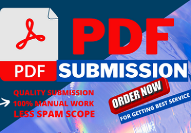 I will do 70 Pdf submission on high authority websites white hat method