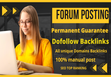I will create top quality 50 forum posting backlinks