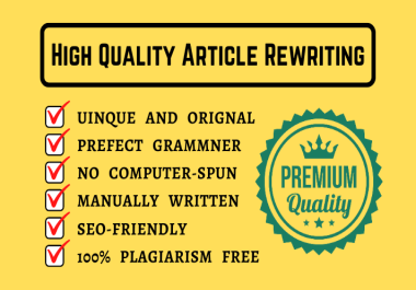 Rewrite any article manually into original content