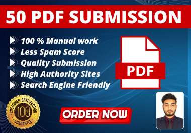 I will provide 50 PDF submission on high authority websites