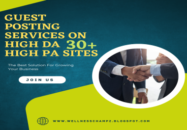 The expert will do Guest posting on high DA website for you.