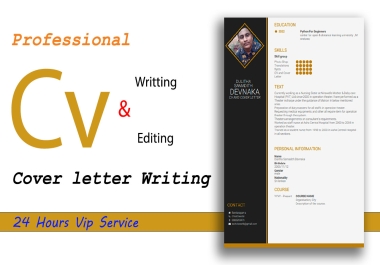I will write CVs,  Cover Letters & edit CVs