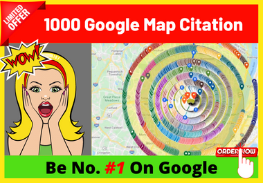 I Will Do 1000+ Google Map Citation + 10 Driving Direction + 1 Miles+ Radius Cover.