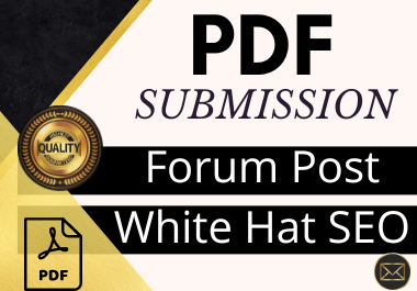 I will do 75 PDF, Docs or PTT submission on high authority low spam score website