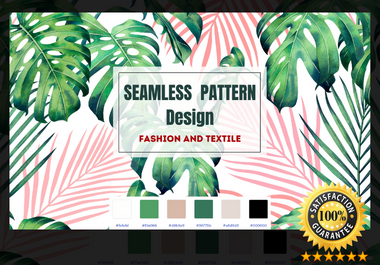 I will create textile vector seamless repeat design for any fabric print