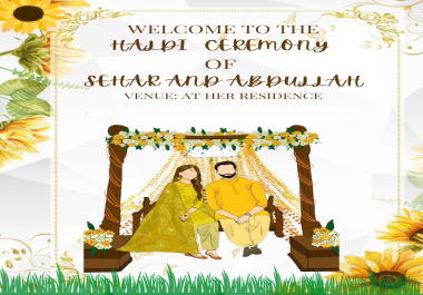 I will make your Haldi Invites and cards better than ever