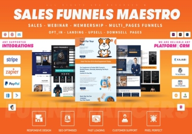 I will create a professional clickfunnels landing page or sales funnel