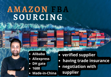 I will be your amazon sourcing agent for alibaba and do the negotiation