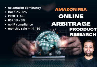 I will do research for amazon fba online arbitrage