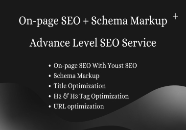 Premium On-page and schema markup WordPress website white hat rocket service