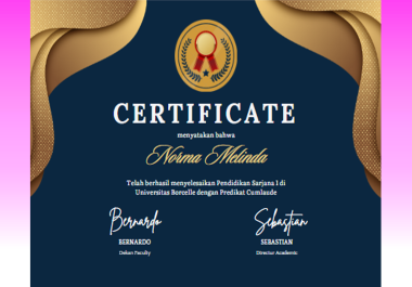 I will design diploma certificate