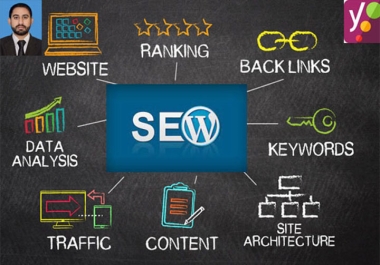 I will do WordPress on page SEO,  off page SEO and Technical SEO to rank your website