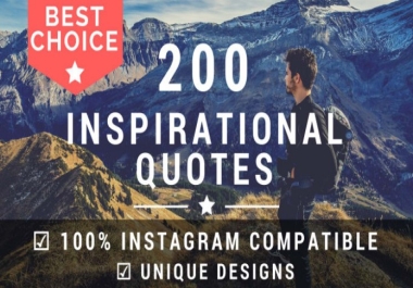 I Will design 100 motivational inspirational quotes for instagram