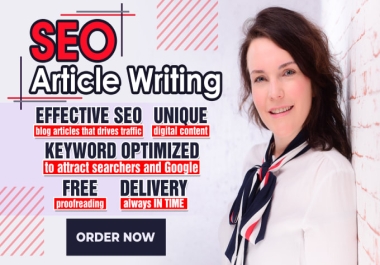I will do SEO article writing and blogs