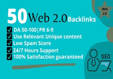 50 high authority contextual manual Web 2.0 backlinks