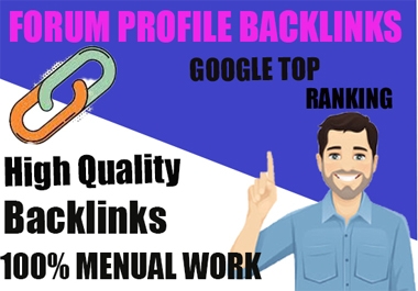I will do high quality forum profile backlinks,  forum posting