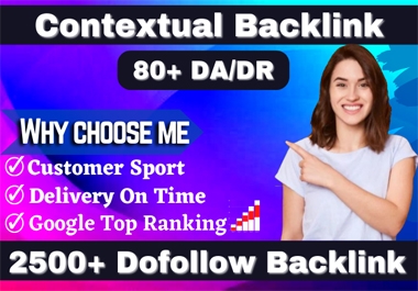 I will build 1000 SEO BACKLINK with high quality contextual
