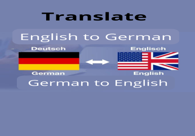 Translate from english to german - web,  documents, etc.