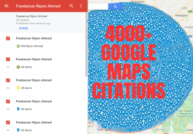 I will do 1000+ google maps citations for gmb ranking and local SEO