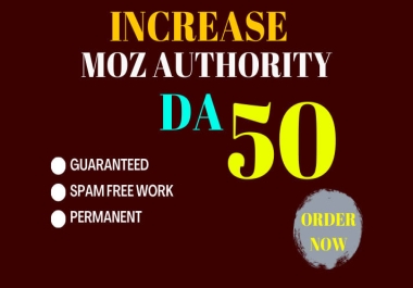 I will increase your website Domin authority 50