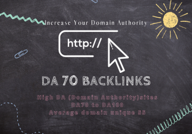 PR9 - DA Domain Authority 70+ 5 Backlinks