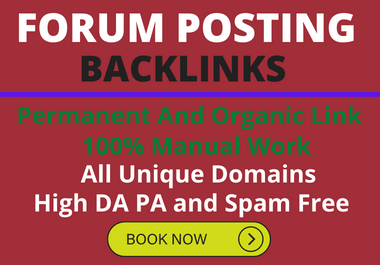 I will provide 60 forums backlinks high quality backlinks for any kind of business