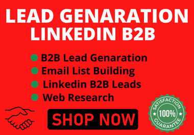 I will provide targeted 60 b2b lead generation and web research