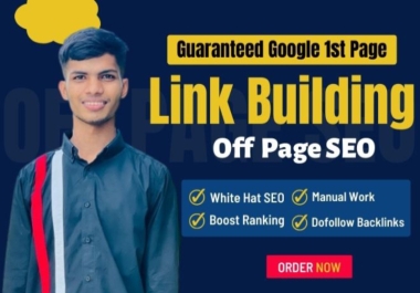 Guaranteed Google 1st Page Ranking Improvement SEO Backlinks with White Hat Link Building