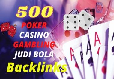 500 PBN DA,  DR 50+ Homepage DoFollow PBN Links for Casino,  Poker,  Gambling,  & Betting