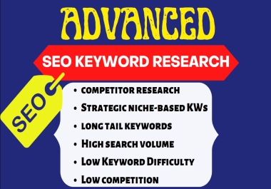 Advanced SEO keyword research for google ranking