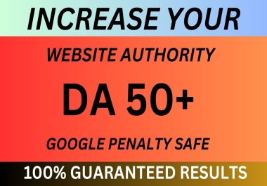 I will increase DA domain authority to 45 guaranteed