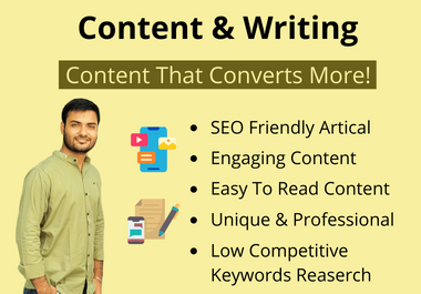 I Will Write a Outstanding SEO Article,  Blog Post,  or Website Content