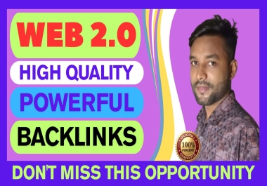 I Will Manually Create 70 Web 2.0 Powerful Backlinks On High Quality Websites