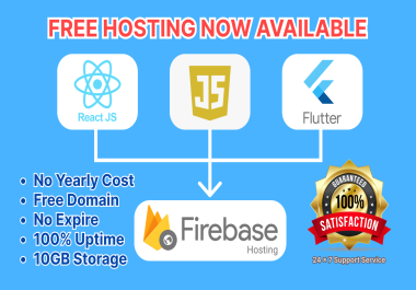 I will host your react,  flutter and javascript website in firebase hosting