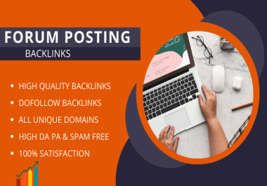 l create 50 forum posting SEO backlinks on high-quality websites