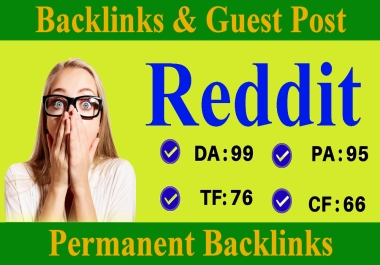 Create 100 Reddit Backlinks For Your Sites