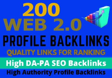 Get 200 Top Quality WEB 2.0 backlinks