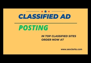 I will provide 75 classified ad postings to promote your sites