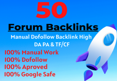 I will do 50 high authority dofollow forum backlinks
